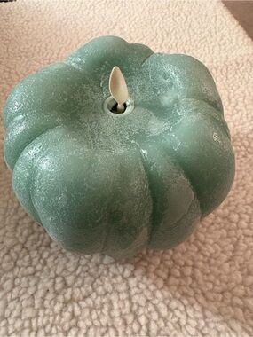 Luminara Decorative Sage Green Pumpkin LED Accent
